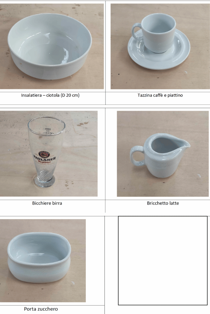 Ceramiche da cucina in kit&nbsp;(composizione mista, non è possibile scegliere materiali distinti)